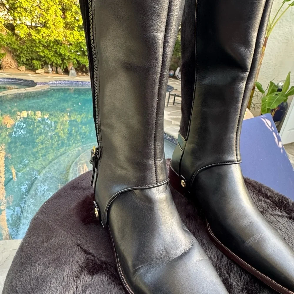 TORY BURCH Elegant Convertible 2-In-1 Over the Knee Black Boots Size: 7.5